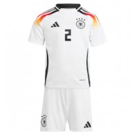 Camiseta Alemania Antonio Rudiger #2 Primera Equipación para niños Eurocopa 2024 manga corta (+ pantalones cortos)